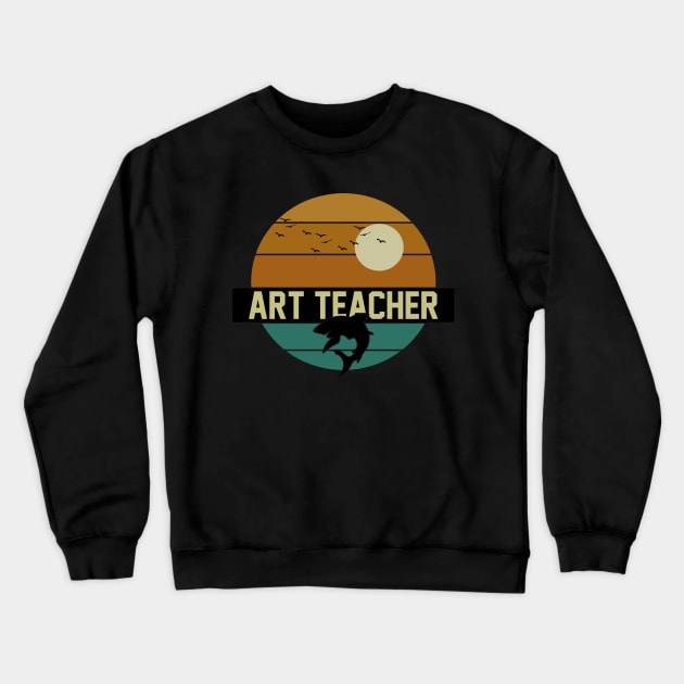 Shark - Art Teacher Crewneck Sweatshirt by tioooo